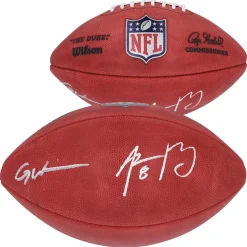 Autographed Items|Footballs^New York Jets Aaron Rodgers & Garrett Wilson Dual-Signed Duke Full Color Football