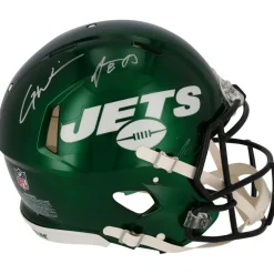 Autographed Items|Helmets^New York Jets Aaron Rodgers & Garrett Wilson Autographed Riddell Speed Authentic Helmet