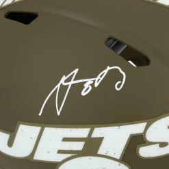 Autographed Items|Helmets^New York Jets Aaron Rodgers Autographed Riddell 2022 Salute To Service Speed Authentic Helmet