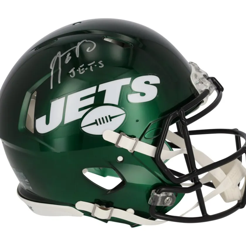 Autographed Items|Helmets^New York Jets Aaron Rodgers Autographed Riddell Speed Authentic Helmet With "J-E-T-S" Inscription