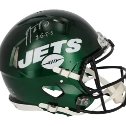 Autographed Items|Helmets^New York Jets Aaron Rodgers Autographed Riddell Speed Authentic Helmet With "J-E-T-S" Inscription