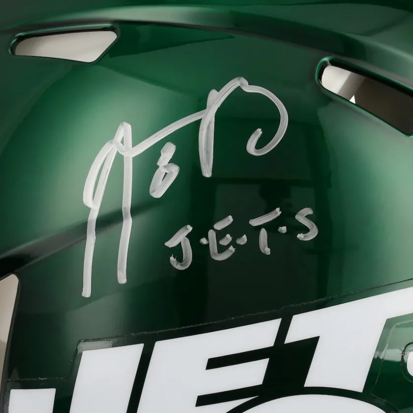 Autographed Items|Helmets^New York Jets Aaron Rodgers Autographed Riddell Speed Authentic Helmet With "J-E-T-S" Inscription