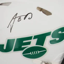 Autographed Items|Helmets^New York Jets Aaron Rodgers Autographed Riddell Flat White Speed Authentic Helmet