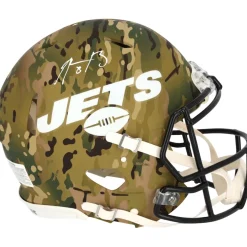 Autographed Items|Helmets^New York Jets Aaron Rodgers Autographed Riddell Camo Speed Authentic Helmet