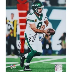 Photos^New York Jets Aaron Rodgers Autographed 8" X 10" Handoff Photograph