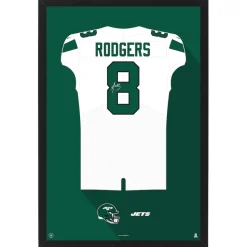 Wall Art|Wall Art^New York Jets Aaron Rodgers Away Jersey Framed Art Print