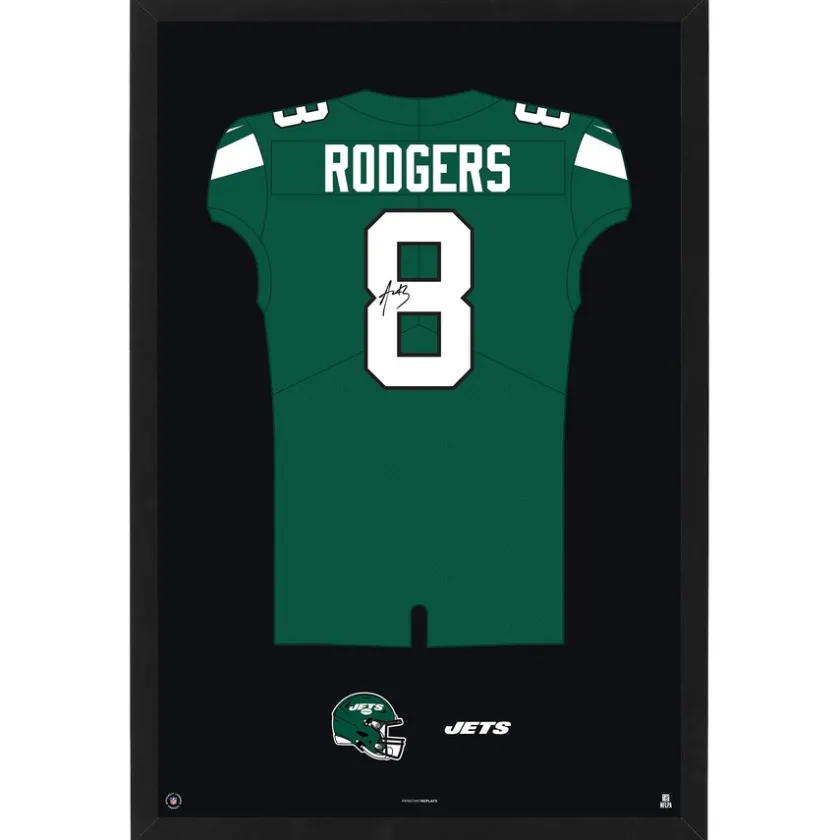 Wall Art|Wall Art^New York Jets Aaron Rodgers Home Jersey Framed Art Print