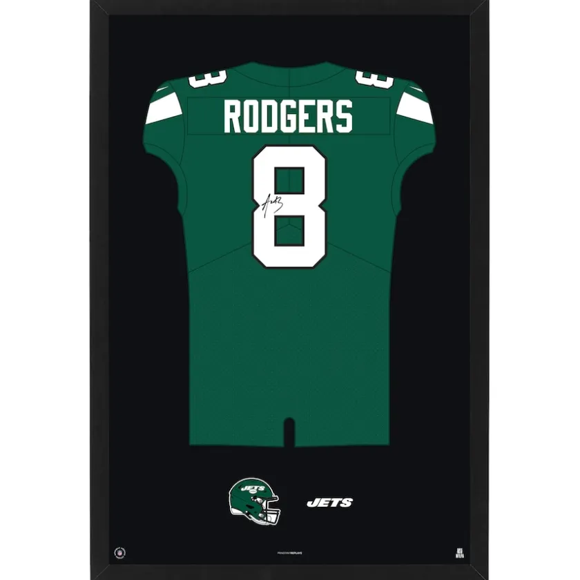 Wall Art|Wall Art^New York Jets Aaron Rodgers Home Jersey Framed Art Print
