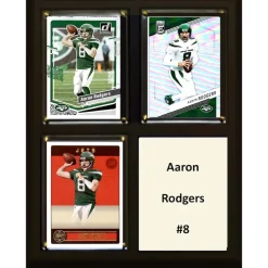 Trading Cards^New York Jets Aaron Rodgers 2024 8'' X 10'' Plaque