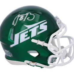 Autographed Items|Helmets^New York Jets Aaron Rodgers Autographed 2024 Riddell Speed Mini Helmet