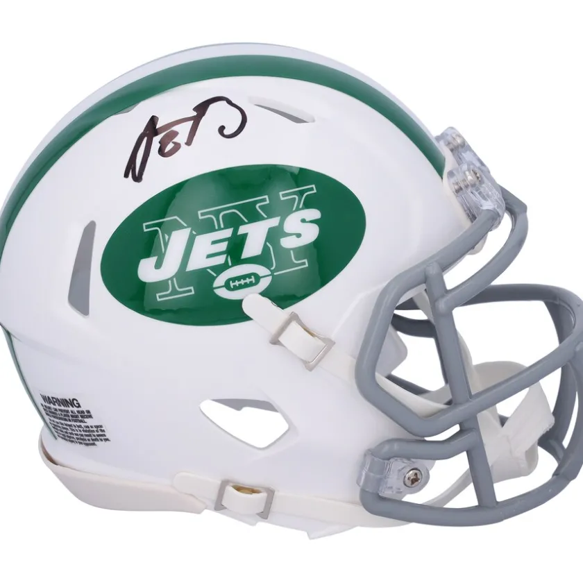 Autographed Items|Helmets^New York Jets Aaron Rodgers Autographed 2024 Riddell Alternate Speed Mini Helmet