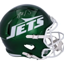 Autographed Items|Helmets^New York Jets Aaron Rodgers Autographed 2024 Riddell Speed Replica Helmet