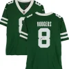 Collectible Jerseys|Autographed Items^New York Jets Aaron Rodgers Autographed Green F.U.S.E. Nike Limited Jersey