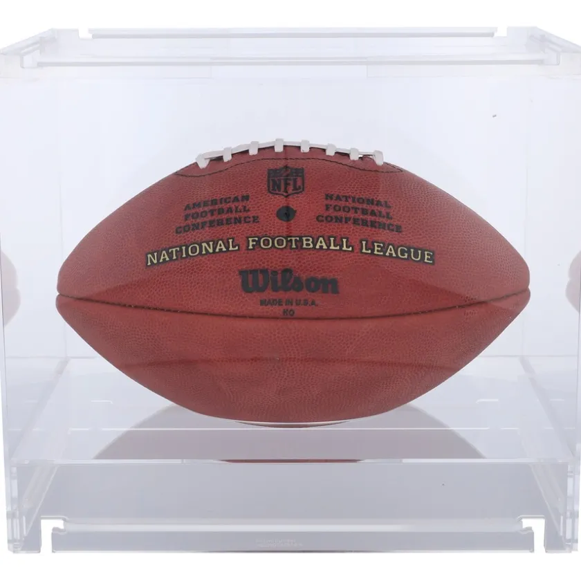Display Cases^New York Jets Acrylic Stackable And Collapsible Football Display Case