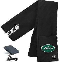 Gloves & Scarves^New York Jets ActionHeat Black 5V Battery Heated Scarf