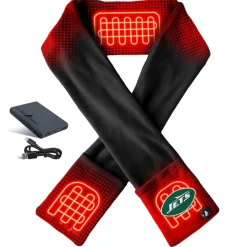 Gloves & Scarves^New York Jets ActionHeat Black 5V Battery Heated Scarf