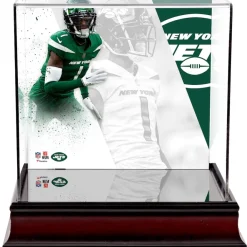 Display Cases^New York Jets Ahmad Sauce Gardner Deluxe Mini Helmet Case