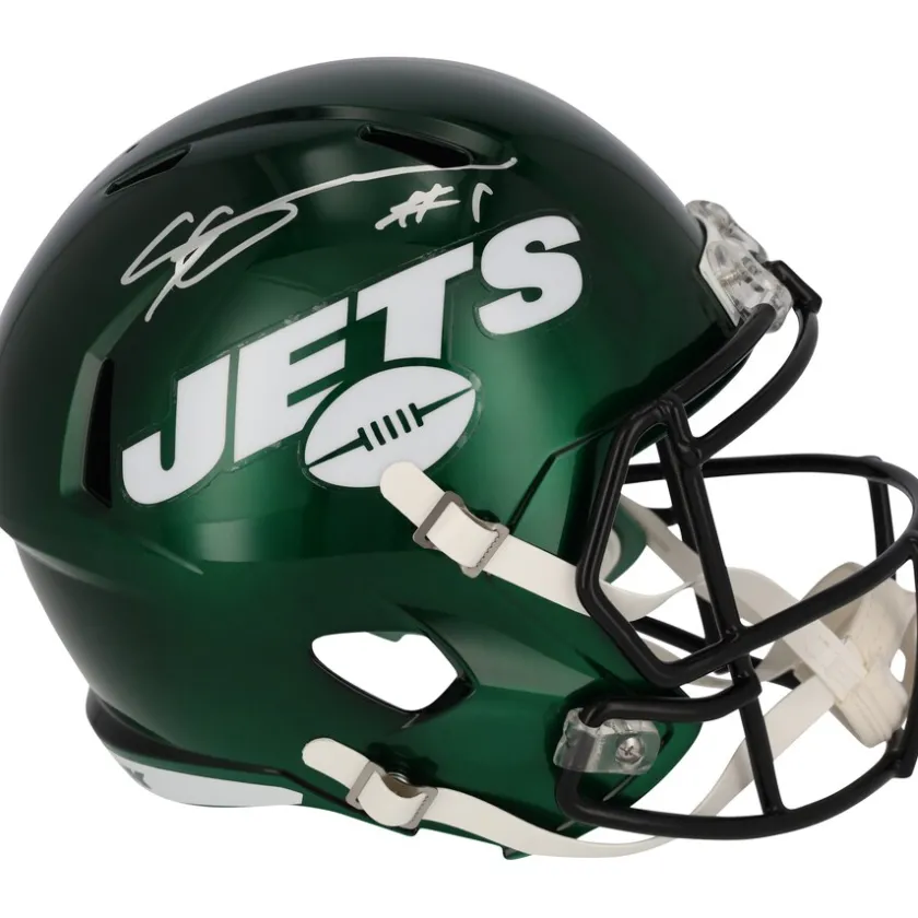 Autographed Items|Helmets^New York Jets Ahmad Sauce Gardner Autographed Riddell 2023 Alternate Speed Replica Helmet