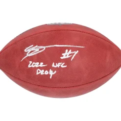 Autographed Items|Footballs^New York Jets Ahmad Sauce Gardner Autographed Wilson Duke Full Color Football With 
