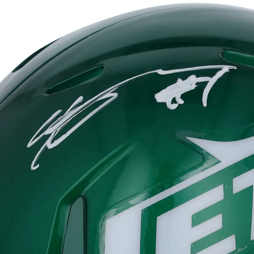 Autographed Items|Helmets^New York Jets Ahmad Sauce Gardner Autographed 2023 Alternate Tribute Speed Mini Helmet