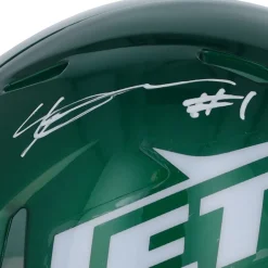 Autographed Items|Helmets^New York Jets Ahmad Sauce Gardner Autographed Throwback 1965-77 Speed Mini Helmet
