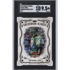 Trading Cards^New York Jets Art Monk Autographed 2010 Panini Threads Gridiron Kings #4 #5/10 SGC Authenticated 9.5/10 Card