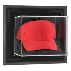 Display Cases^New York Jets Black Framed Wall Mounted Cap Display Case