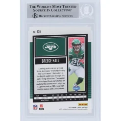 Trading Cards^New York Jets Breece Hall 2022 Panini Score #330 Beckett Fanatics Witnessed Authenticated Rookie Card