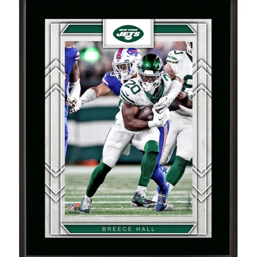 Wall Art|Plaques^New York Jets Breece Hall 10.5" X 13" Player Sublimated Plaque
