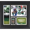 Wall Art|Photos^New York Jets Breece Hall Framed 15" X 17" Player Collage With A Piece Of Game-Used Ball