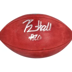 Footballs^New York Jets Breece Hall Autographed NFL Duke Full Color Football