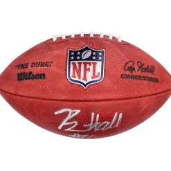 Footballs^New York Jets Breece Hall Autographed NFL Duke Full Color Football
