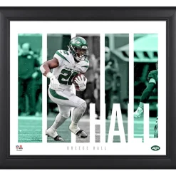 Photos|Prints & Artwork^New York Jets Breece Hall Framed 15" X 17" Player Panel Collage