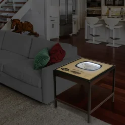 Furniture^New York Jets Brown 25-Layer StadiumView Lighted End Table