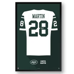 Wall Art|Wall Art^New York Jets Curtis Martin Framed 14" X 20" Retired Jersey Art Print