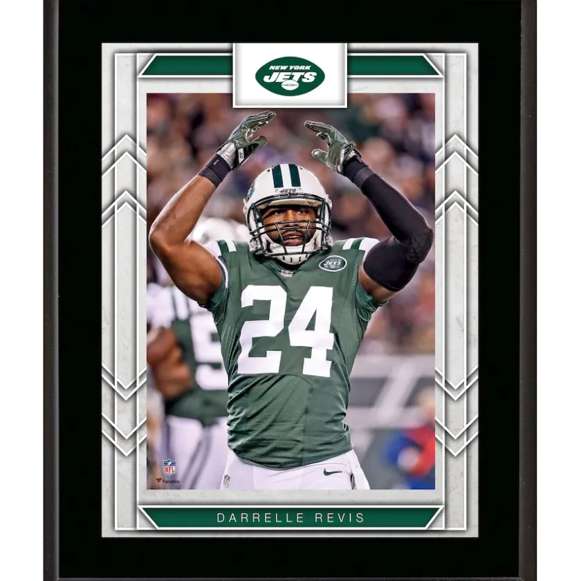 Photos|Plaques^New York Jets Darrelle Revis 10.5" X 13" Sublimated Player Plaque