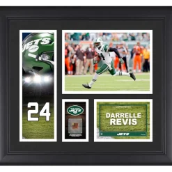 Photos|Prints & Artwork^New York Jets Darrelle Revis Framed 15" X 17" Player Collage With A Piece Of Game-Used Ball