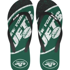Shoes & Socks|Swimsuits^New York Jets FOCO Big Logo Flip-Flops