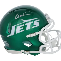 Autographed Items|Helmets^New York Jets Garrett Wilson Autographed Riddell 2023 Alternate Speed Mini Helmet