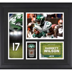 Photos^New York Jets Garrett Wilson Framed 15" X 17" Player Collage With A Piece Of Game-Used Ball