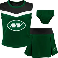 Dresses & Skirts^New York Jets Girls Toddler Green Three-Piece Spirit Cheer Cheerleader Set
