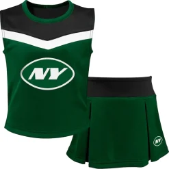 Dresses & Skirts^New York Jets Girls Youth Green Spirit Two-Piece Cheerleader Set
