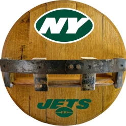 Furniture^New York Jets Imperial 21'' Reclaimed Oak Bar Shelf