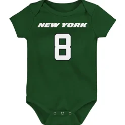 Rompers^New York Jets Infant Aaron Rodgers Green Mainliner Player Name & Number Bodysuit