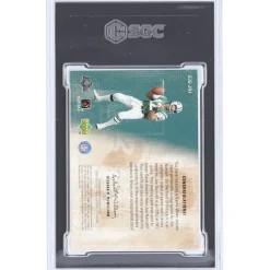Trading Cards^New York Jets Joe Namath Autographed 2000 Upper Deck Game-Jersey Greats Relic #GJG-JN1 #104/175 SGC Authenticated 8/10 Card