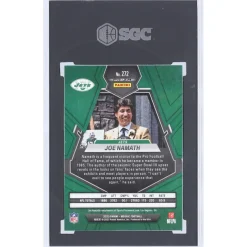 Trading Cards^New York Jets Joe Namath 2023 Panini Mosaic Honeycomb Case Hit #272 SGC Authenticated 9.5 Card