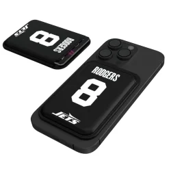 Checkbooks-Wallets^New York Jets Keyscaper Aaron Rodgers Black Magnetic Credit Card Wallet