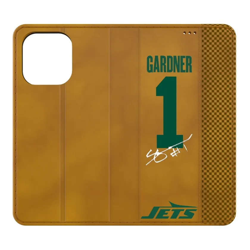 Phone Cases|Electronics^New York Jets Keyscaper Ahmad Sauce Gardner Brown Folio IPhone Case