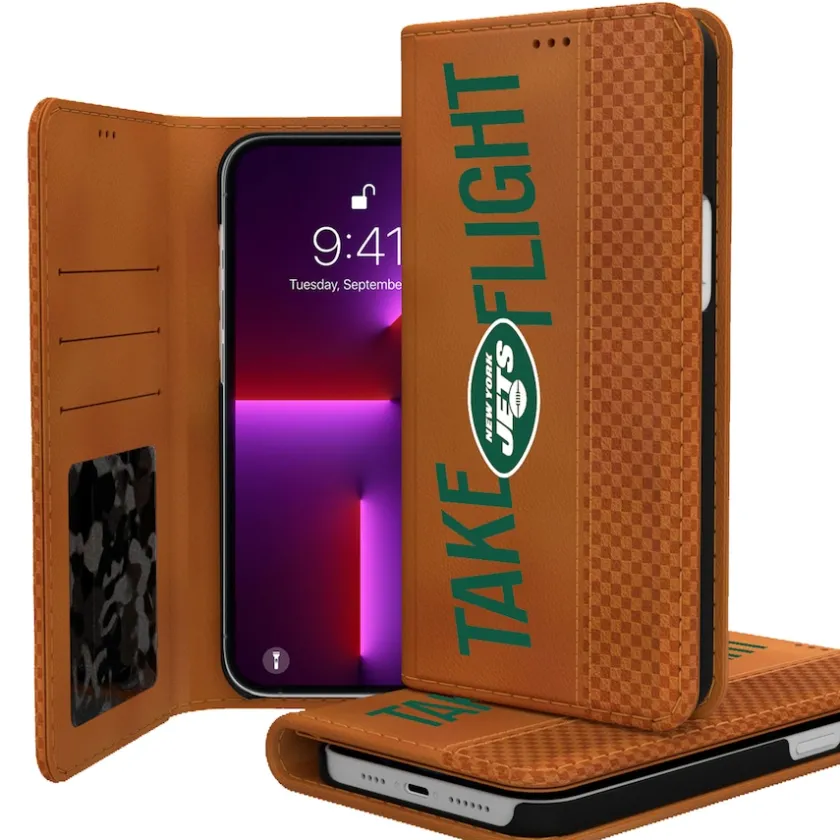 Phone Cases^New York Jets Keyscaper Brown IPhone Folio Case