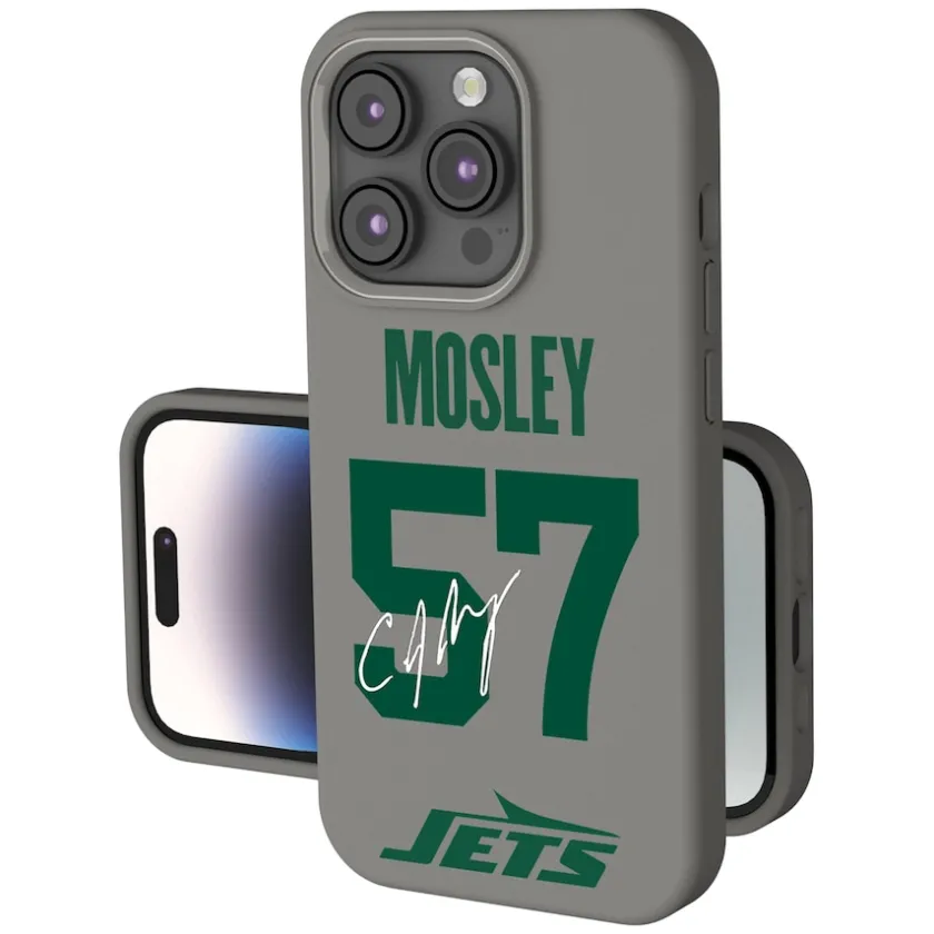 Phone Cases|Electronics^New York Jets Keyscaper C.J. Mosley Gray Ready Soft Touch IPhone Case